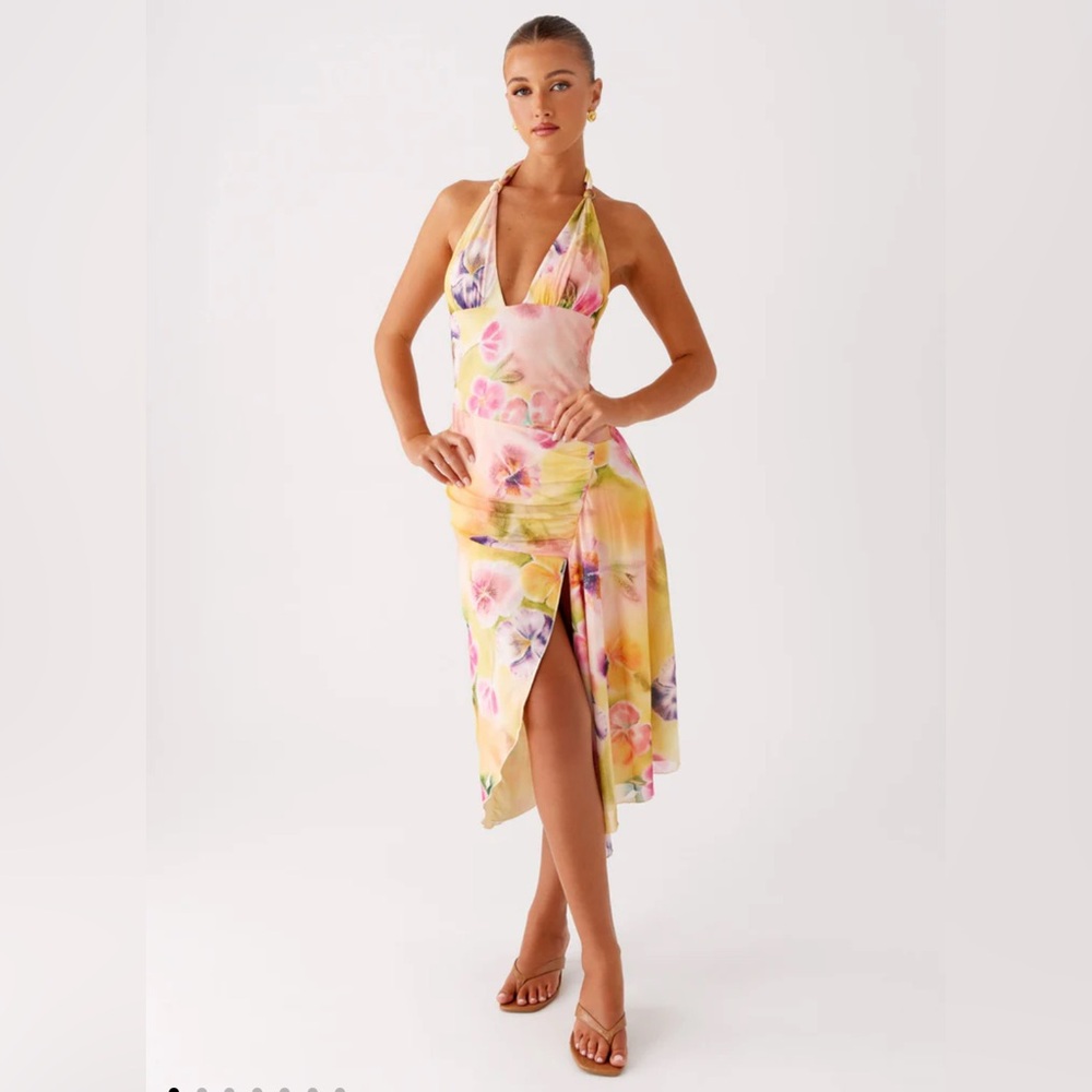 Kayce Midi Dress - Sunburst Floral